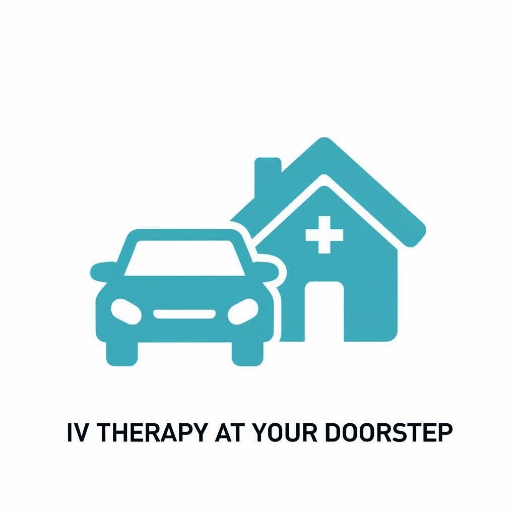 Car and a house to show we offer mobile iv therapy.